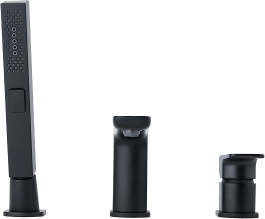 Allen Brau Смеситель на борт ванны Infinity 5.21008-31 (с внутренней частью) черный матовый – фотография-4